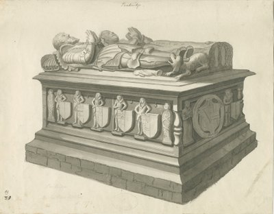 Église de Penkridge - Tombe de [Sir Edward Littleton] : dessin sépia, nd [fin XVIIIe siècle] - T Carter