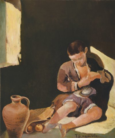 Rêve du lendemain, vers 1940 (huile sur toile) - Tô Ng?c Vân