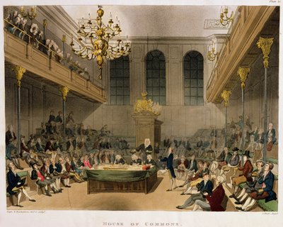 Intérieur de la Chambre des communes, de 