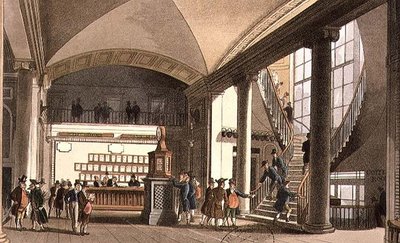 La salle du marché aux enchères - T. and Pugin A.C. Rowlandson