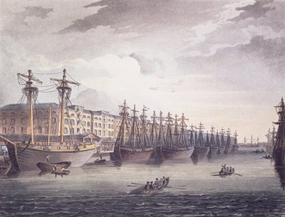 Docks des Indes occidentales - T. and Pugin A.C. Rowlandson