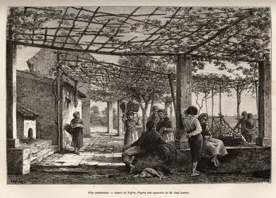 Villa Menton, gravure d