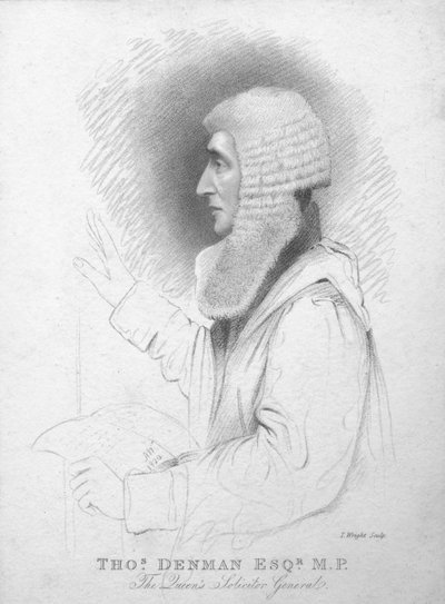 Thomas Denman Esq. MP., Le solliciteur général de la reine - T. Wright