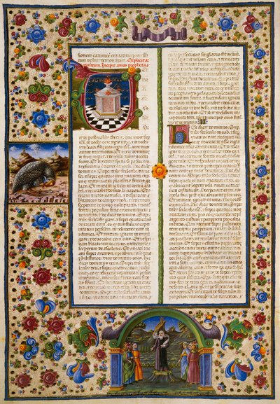 Incipit du Premier Livre des Maccabées, du Volume I de la Bible de Borso d