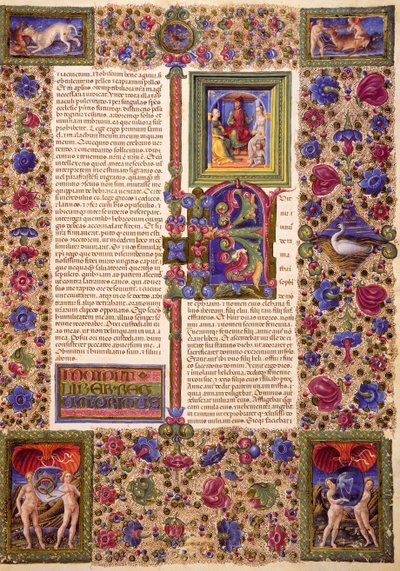 Incipit du premier Livre de Samuel, du Volume I de la Bible de Borso d