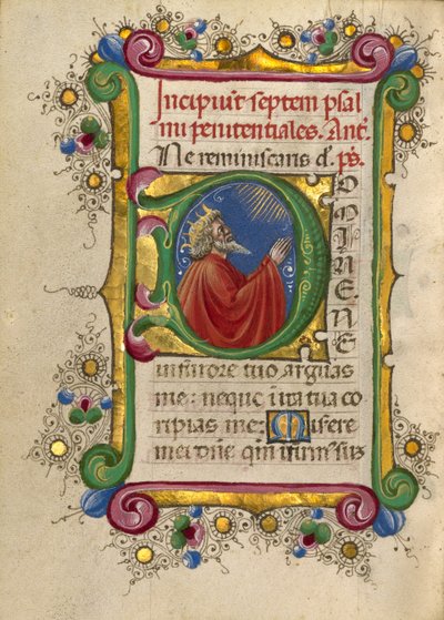 Initiale D : David en prière - Taddeo Crivelli
