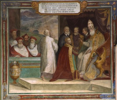 Le pape Paul III bénissant son neveu Horace Farnese - Taddeo Zuccari