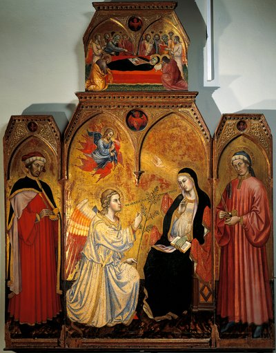 Annonciation de Marie avec Saints Côme et Damien - Taddeo di Bartolo