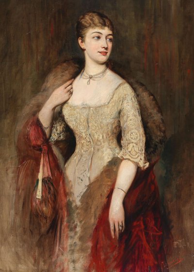 Portrait de la chanteuse Joséphine de Reszke 1855-1891, 1879 - Tadeusz Ajdukiewicz