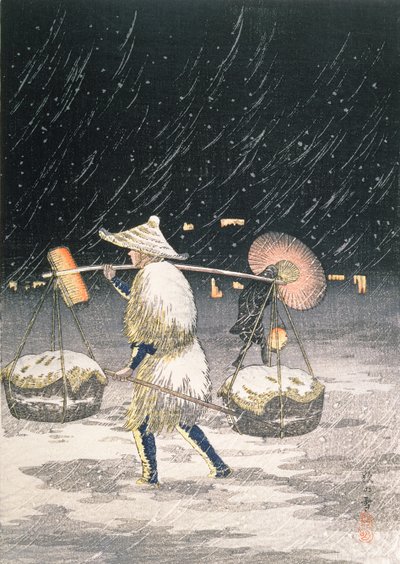 Neige nocturne, vers 1930 - Takahashi Hiroaki