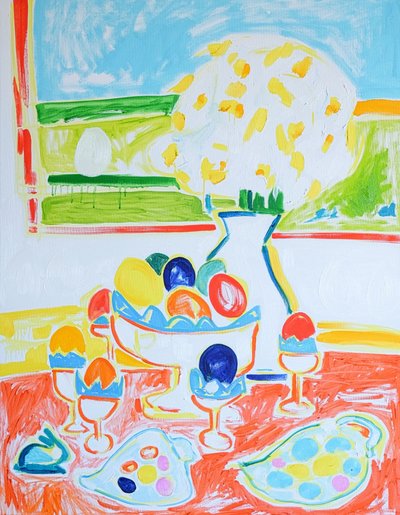 Une table de Pâques haute en couleur - Tamara Jare