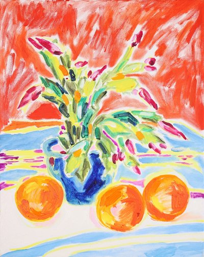 Nature morte colorée sur table - Tamara Jare