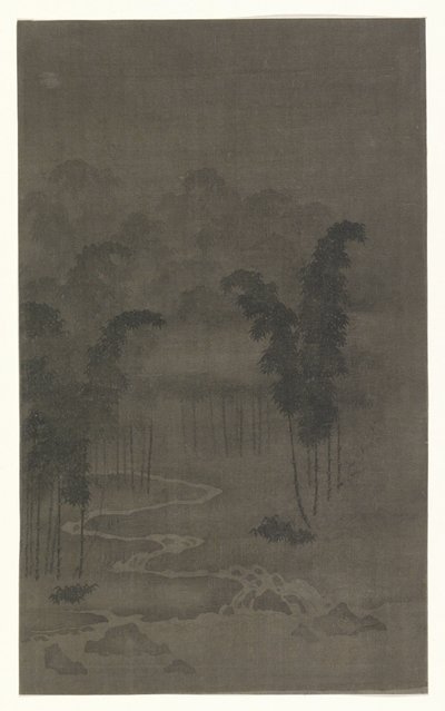 Forêt de bambous la nuit - Tan Zhirui (attributed to)