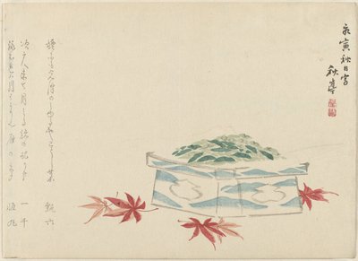 Cadeau avec des feuilles d