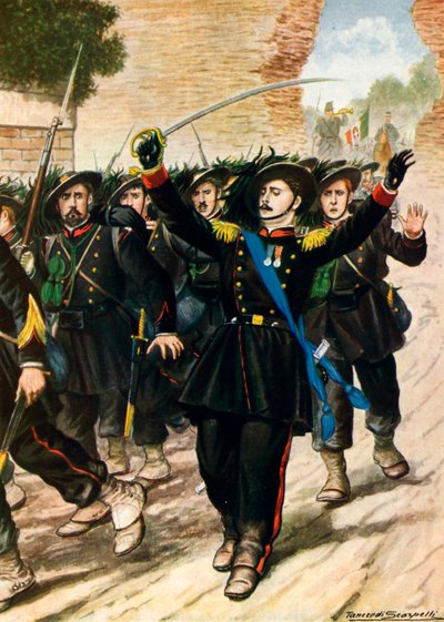 20 septembre 1870 : Porta Pia - Brèche dans les murs - Tancredi Scarpelli
