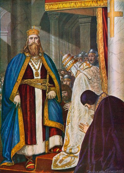Couronnement de Charlemagne empereur romain le jour de Noël 800 - Tancredi Scarpelli