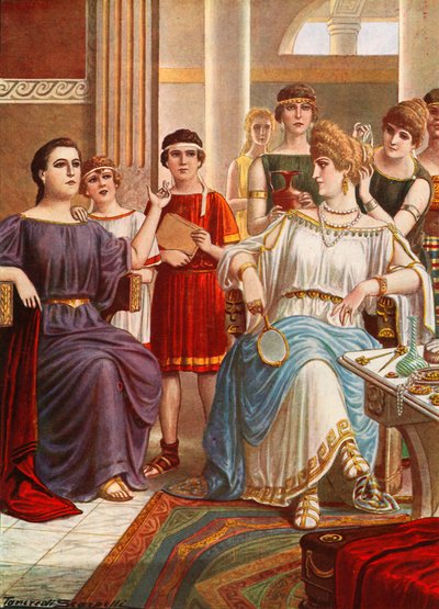 Cornélie, mère des Gracques, montre ses fils - Tancredi Scarpelli