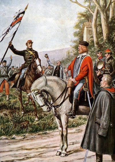 Guerre franco-prussienne de 1870 : Le patriote italien Giuseppe Garibaldi pendant les batailles de Dijon - Tancredi Scarpelli