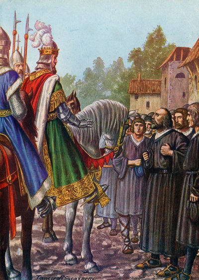 Frédéric Barberousse, en 1158, demandé par ses habitants de reconstruire Lodi - Tancredi Scarpelli
