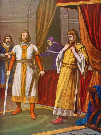 Le Roi Philippe de Souabe tué par le Comte Otto VIII de Wittelsbach à Bamberg - Tancredi Scarpelli