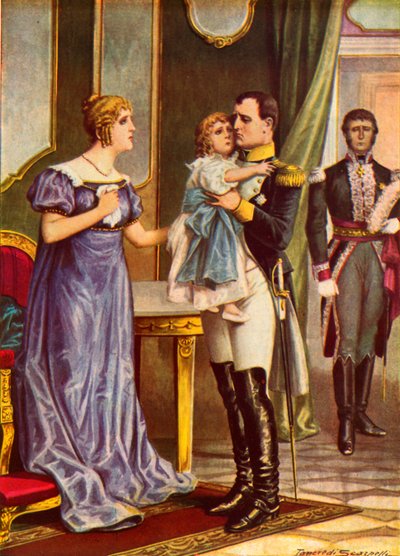 Napoléon disant au revoir à sa famille avant de partir pour l