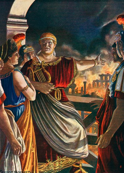 Néron regardant Rome brûler - Tancredi Scarpelli
