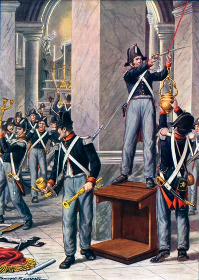 Le pillage de Cesena par les soldats papaux, 1832 - Tancredi Scarpelli