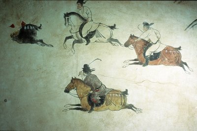 Tombeau du prince héritier Zhang, 2e année de Shenlong, dynastie Tang, 618-907 - Tang Dynasty Chinese School