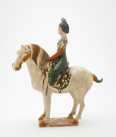 Femme à cheval, dynastie Tang, vers 700-750 - Tang Dynasty Chinese School