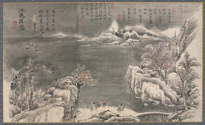 Une des huit vues des rivières Xiao et Xiang, 1788 - Tani Bunch