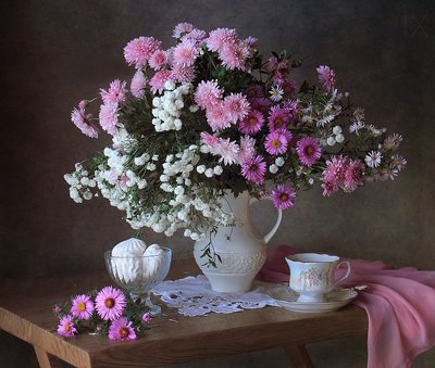 Nature morte florale chaleureuse - Tatyana Skorokhod