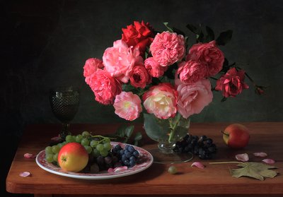 Nature morte à la rose sombre - Tatyana Skorokhod