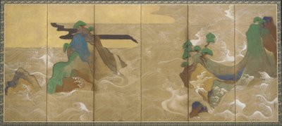 Vagues à Matsushima - Tawaraya Sotatsu