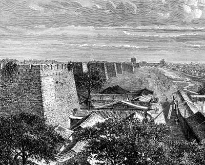 Les anciennes murailles de la ville de Pékin, Chine, XIXe siècle - Taylor