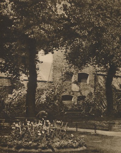 Site de la prison de Marshalsea depuis le cimetière de St. Georges, Southwark, vers 1935 - Taylor