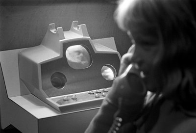 Démonstration de la technologie de communication Picturephone futuriste à l