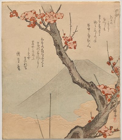 Prunier avec le mont Fuji - Teisai Hokuba