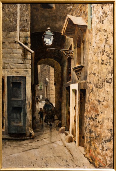 Rue Cavalieri dans le Vieux Ghetto de Florence, vers 1882 - Telemaco Signorini