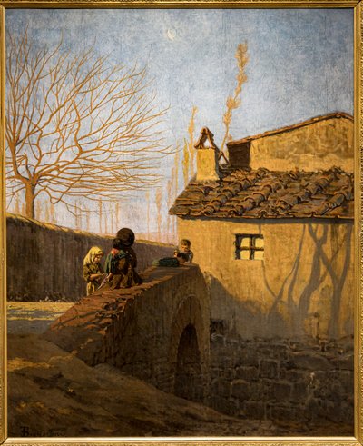 Piagentina. Le pont sur le ruisseau Affrico - Telemaco Signorini