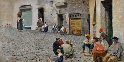 Marins à Riomaggiore, vers 1892-93 - Telemaco Signorini