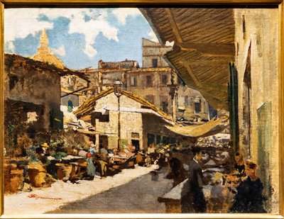 Le Vieux Marché à Florence - Telemaco Signorini