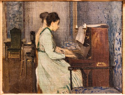 La Leçon de piano - Telemaco Signorini