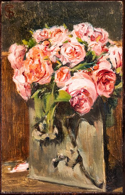 Vase avec des roses - Telemaco Signorini