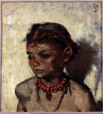 Jeune fille au collier de corail - Telemaco Signorini