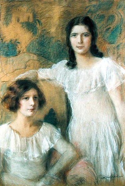 Portrait de deux filles, c.1910 - Teodor Axentowicz