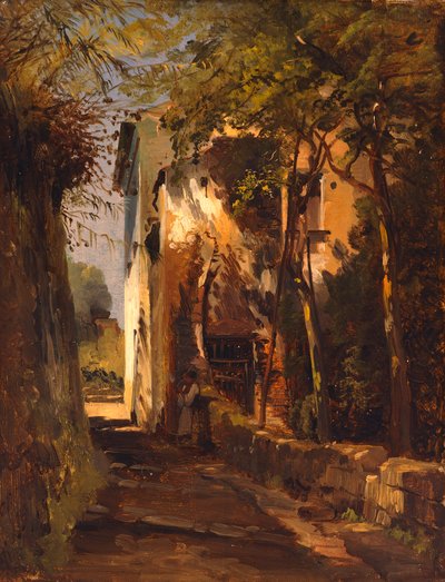 Une route de campagne à Sorrente - Teodoro Duclere