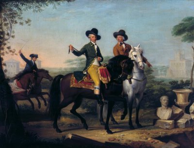 Prince Sigismondo Chigi visitant les fouilles de Porcigliano - Teodoro Matteini