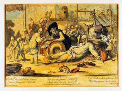 Pulcinella faisant son testament - Blaise Nicolas Le Sueur