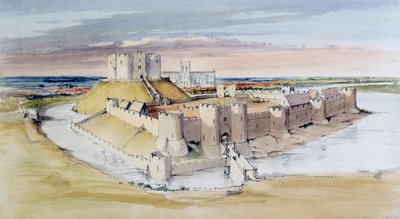 Illustration du château de York, North Yorkshire, tel qu