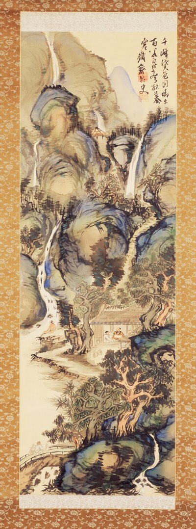 Paysage en bleu et vert, début des années 1910 - Tessai Tomioka